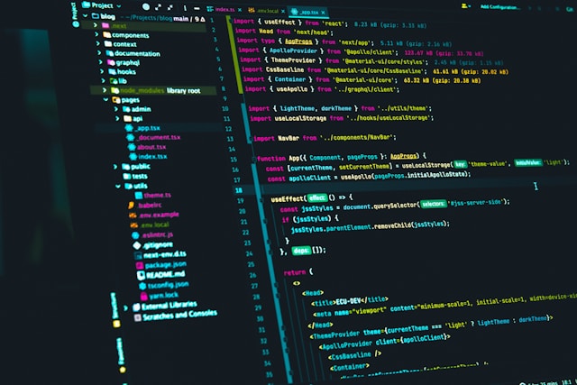 JavaScript i en tekst editor